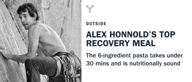 Alex Honnold's favorite recovery meal