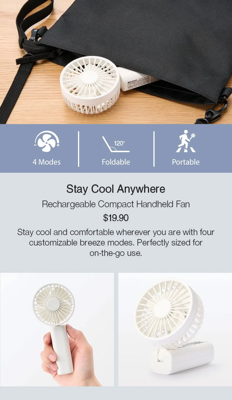 Shop Rechargeable Compact Handheld Fan