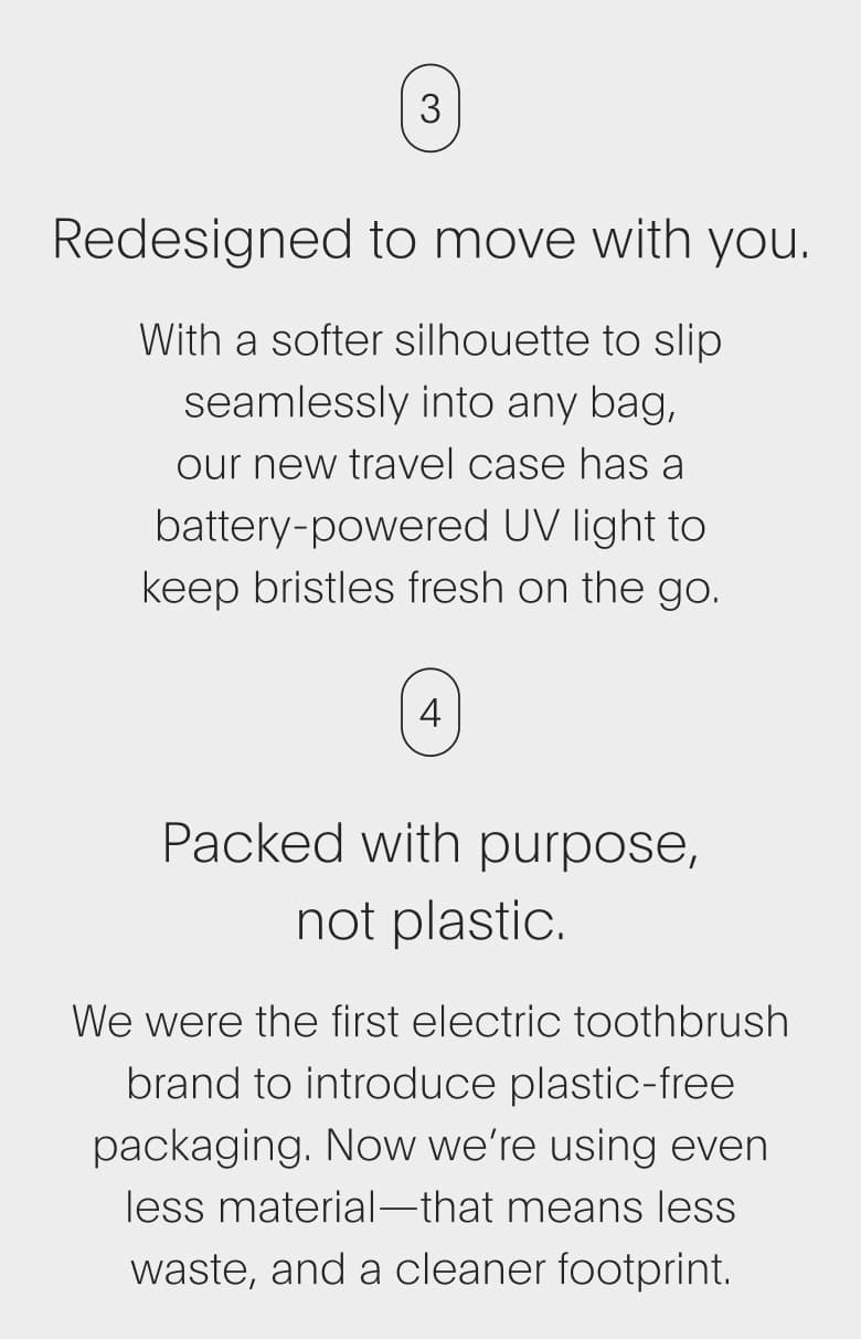 Redesigned to move with you. | Packed with purpose, not plastic.