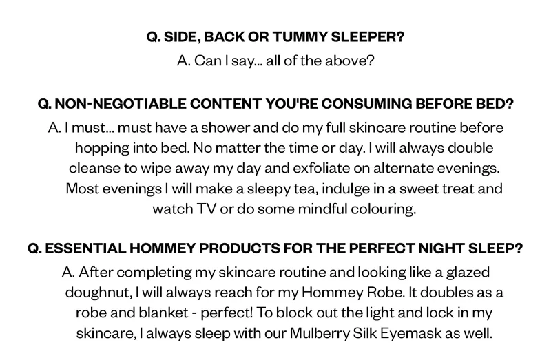 Perfect night's sleep—how many hours are you getting? I’m a chronic bad sleeper, so 7 hours would be a dream.