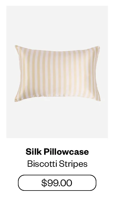 Silk Pillowcase - Biscotti Stripes