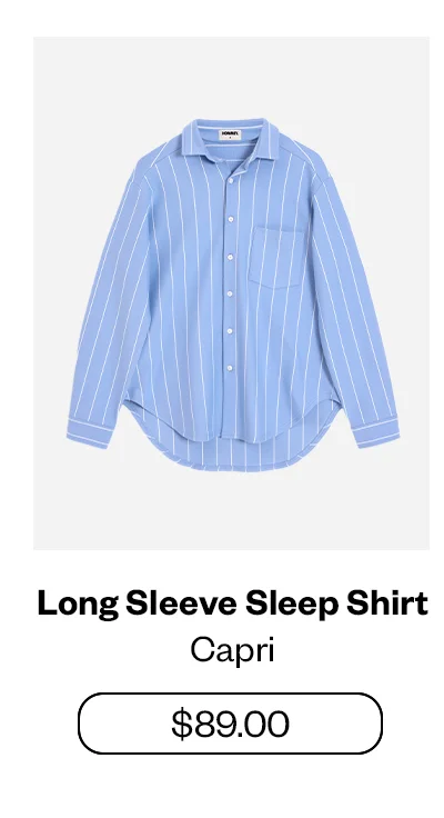 Long Sleeve Sleep Shirt - Capri