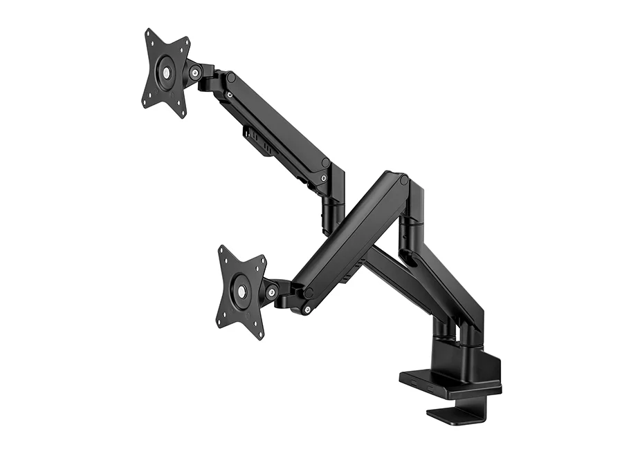 Workstream: Low Profile Dual Monitor Gas Spring Desk Mount.