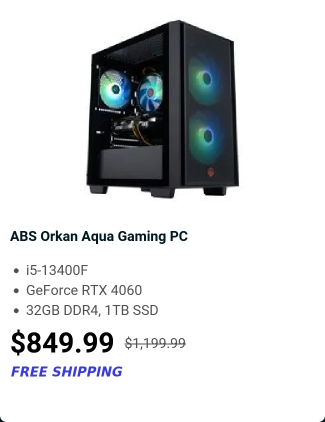 ABS Orkan Aqua Gaming PC