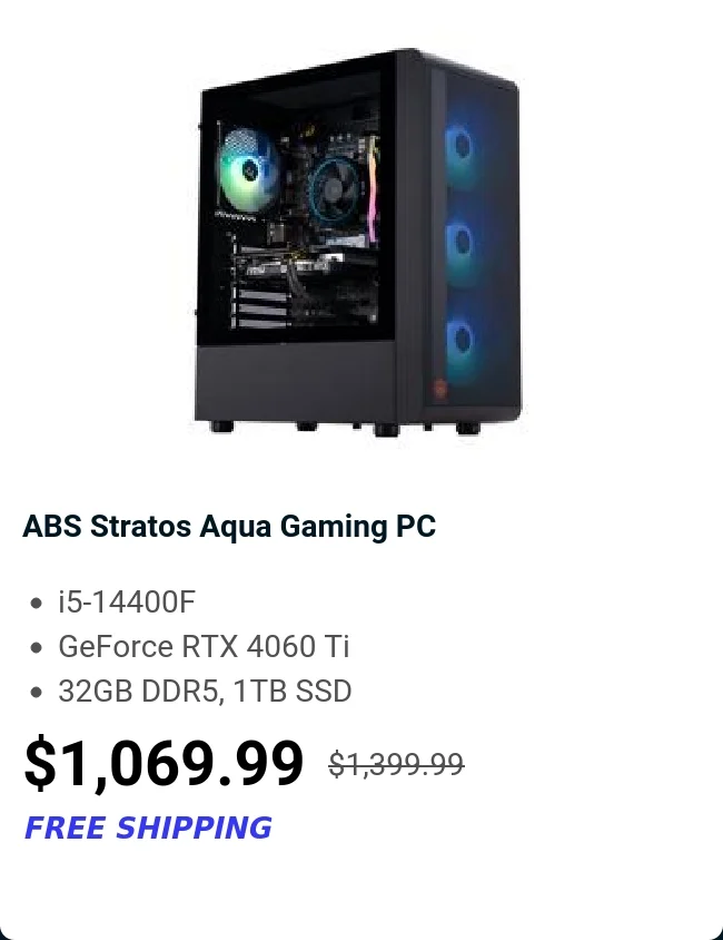 ABS Stratos Aqua Gaming PC