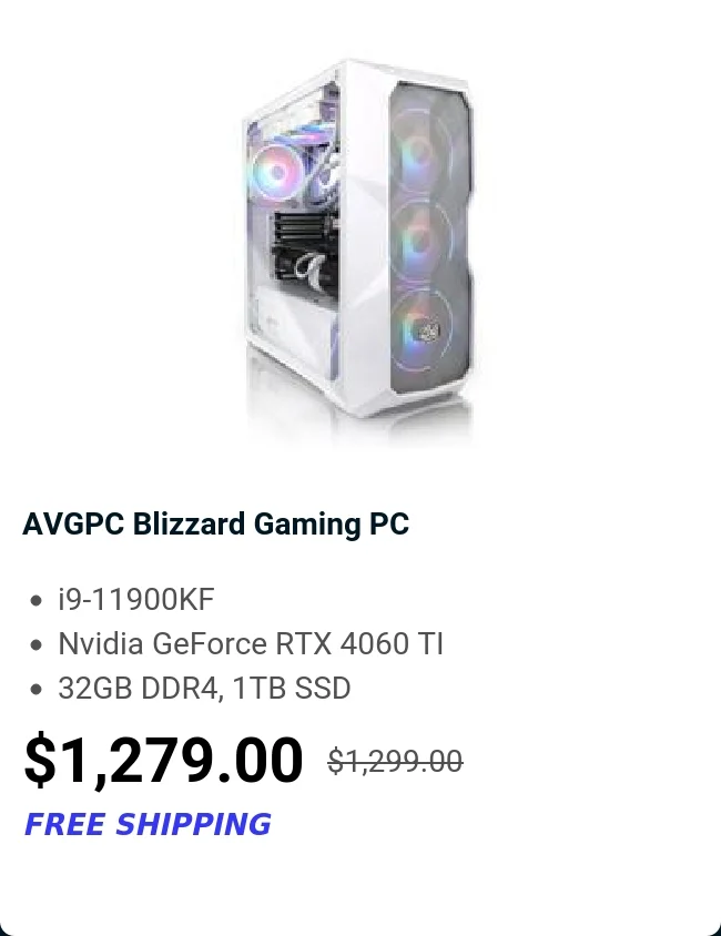 AVGPC Blizzard Gaming PC
