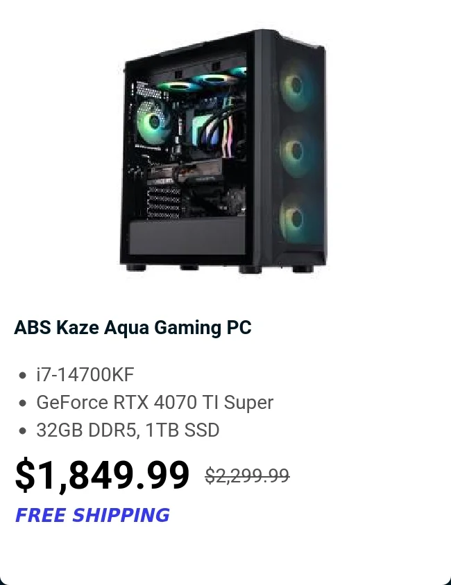 ABS Kaze Aqua Gaming PC