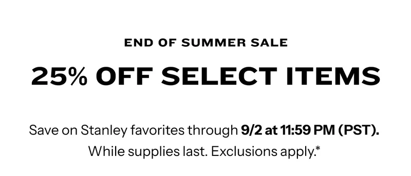 25% off select items