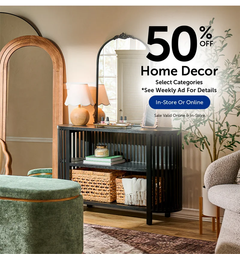 50% Off Home Decor - Select Categories