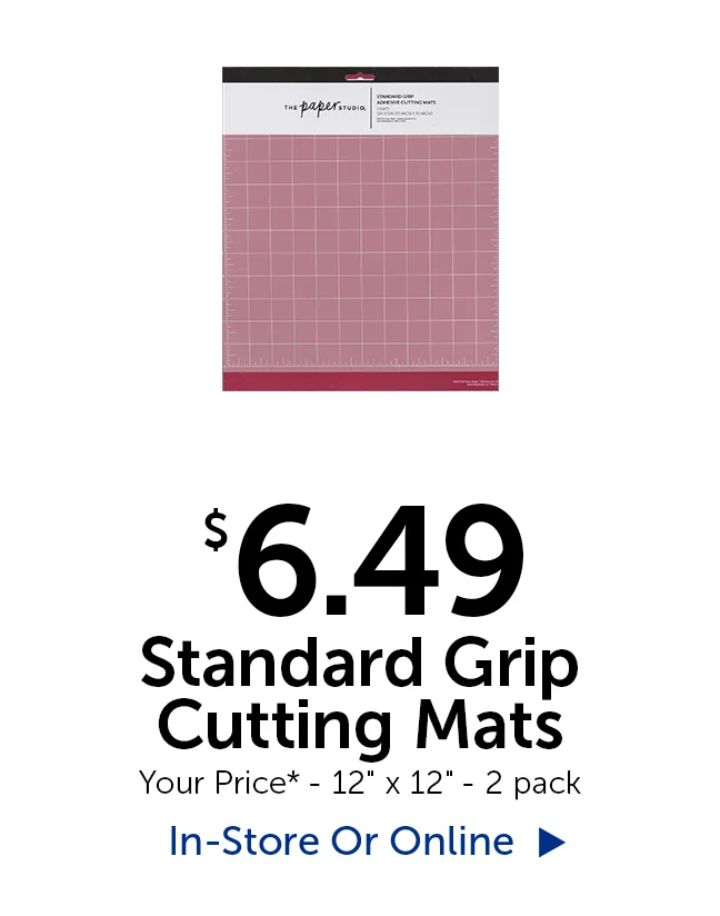 $6.49 Standard Grip Cutting Mats - Your Price* - 12" x 12" - 2 pack