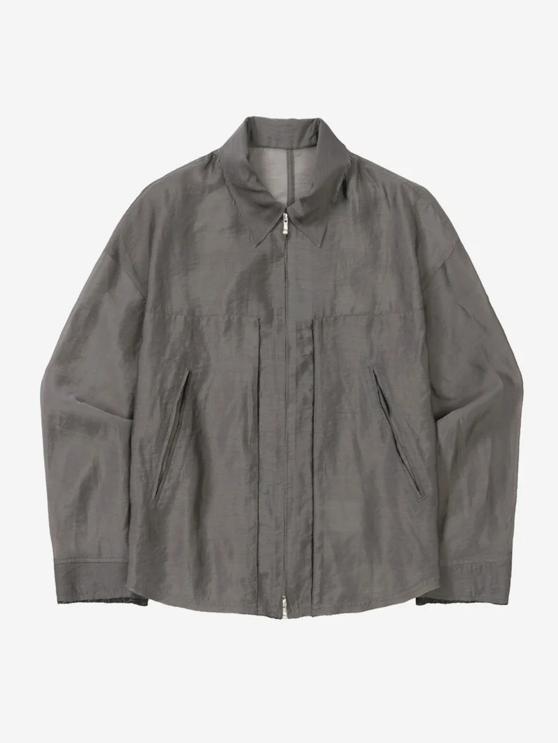 Image of XLIM Unhem Zip Shirt - Grey