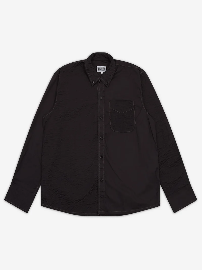 Image of Fortune W.W.D Stitched Multi-Panel Longsleeve Shirt - Black