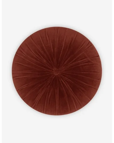 Monroe Velvet Round Pillow-Sangria
