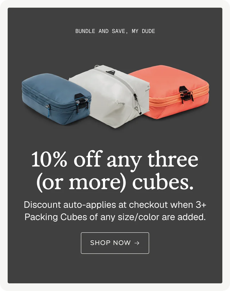 10% off any 3 or more cubes