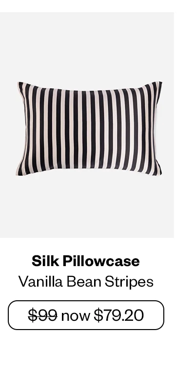 Silk Pillowcase - Vanilla Bean Stripes