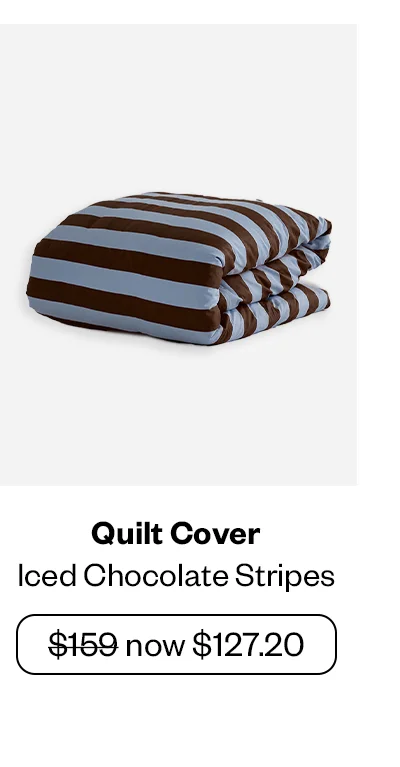Quilt Cover - Iced Chocolate Stripes