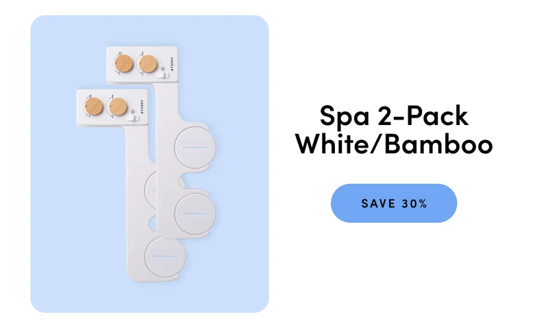 SAVE 30% ON SPA 2-PACK WHITE/BAMBOO