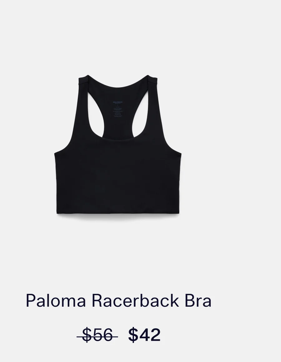 Paloma Racerback Bra   |   USD 42