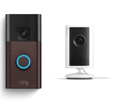Ring Battery Doorbell with 2-way Talk & Indoor Cam Plus w/ Ring Assist+