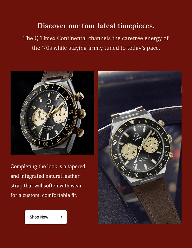 Shop Now (Q Continental Chrono) - Timex