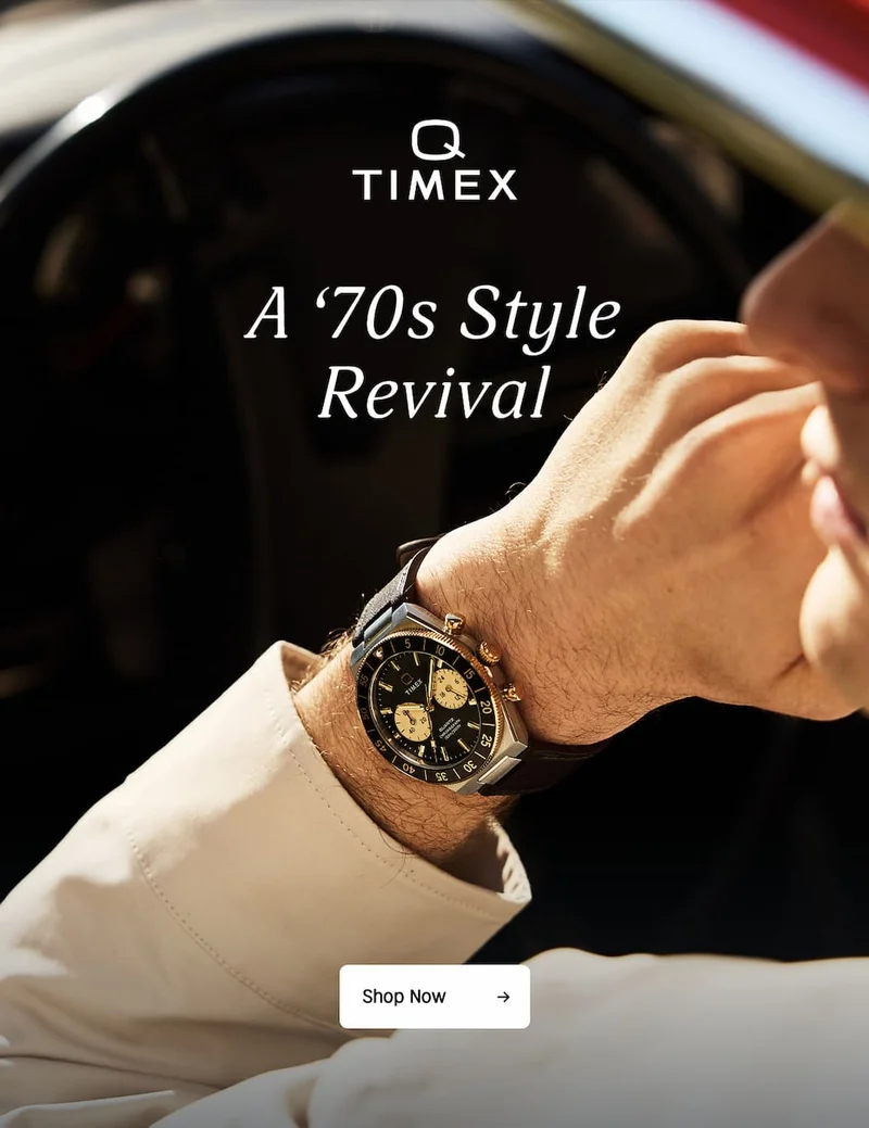 Shop Now (Q Continental Chrono) - Timex