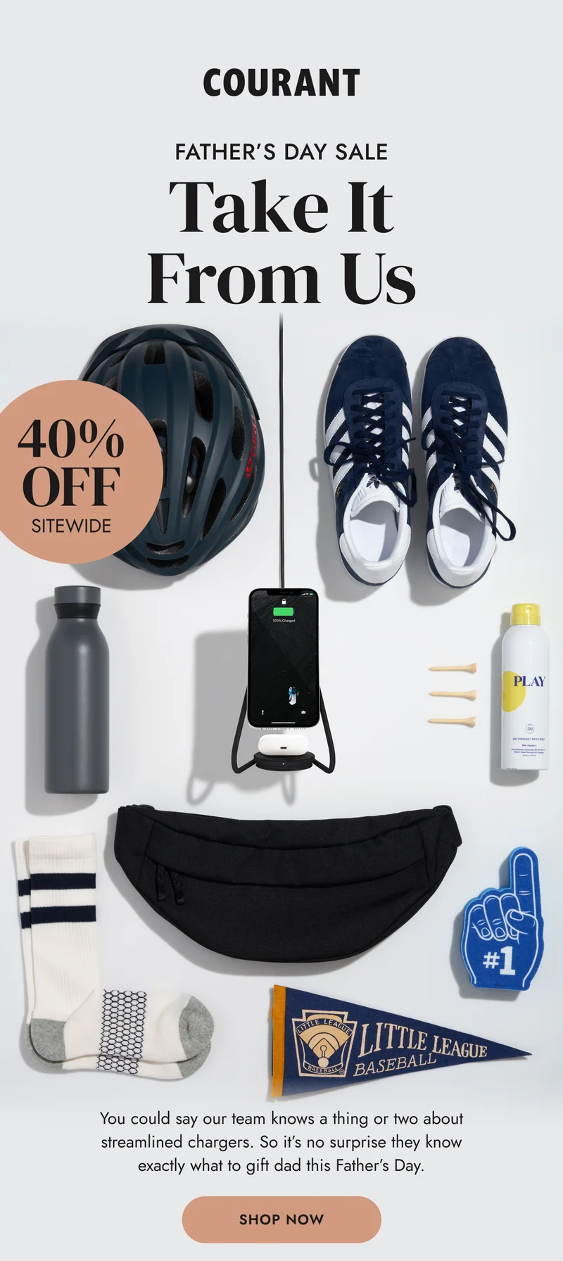 TAKE IT FROM US You could say our team knows a thing or two about streamlined chargers. So it’s no surprise they know exactly what to gift dad this Father’s Day.