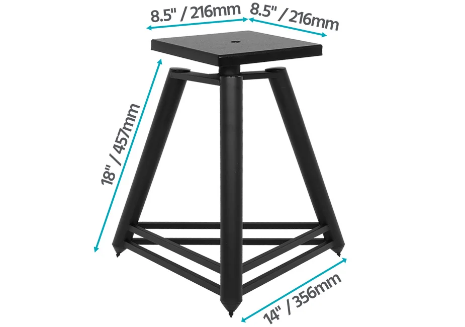 Monolith Easel Style Speaker Stand with Adjustable Spikes Compatible with Most Bookshelf Speakers Available in: 18” | 24” | 28” | 32” Shop Now