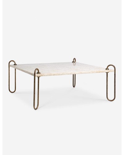 Kimberly Square Coffee Table-Ivory Marble