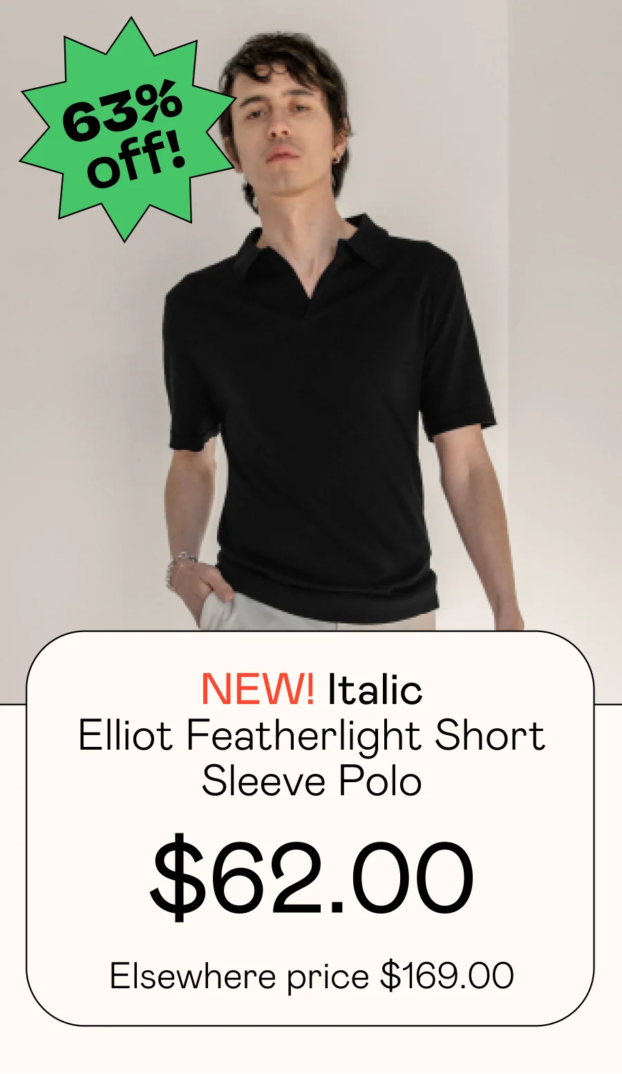 Elliot Featherlight Short Sleeve Polo