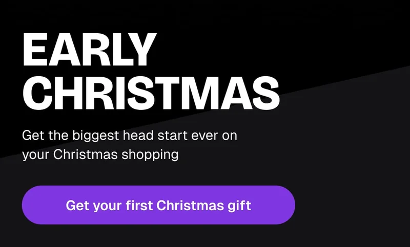 Early Christmas - get you first Christmas gift