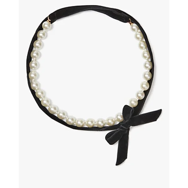 New York Minute Tie Back Pearl Necklace