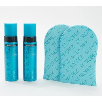 St. Tropez Self-Tan Express Bronzing Mousse Duo with Mitts