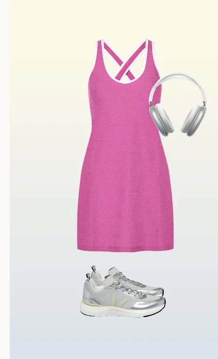 Spacedye Starting Line Dress in Sunset Violet Heather