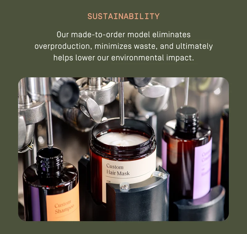 Our made-to-order model eliminates overproduction, minimizes waste, and ultimately helps lower our environmental impact.