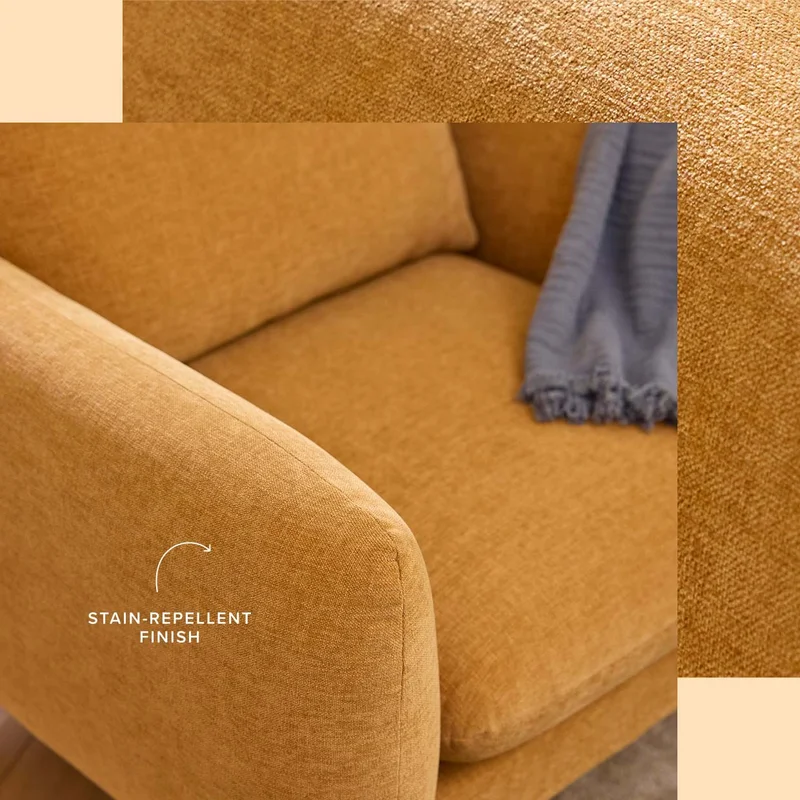 Treated in a repellent finish, this performance fabric is as practical as it is pretty.