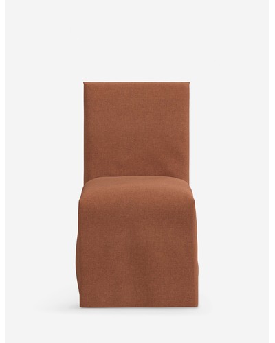 Haddan Slipcover Dining Chair - Terracotta Linen