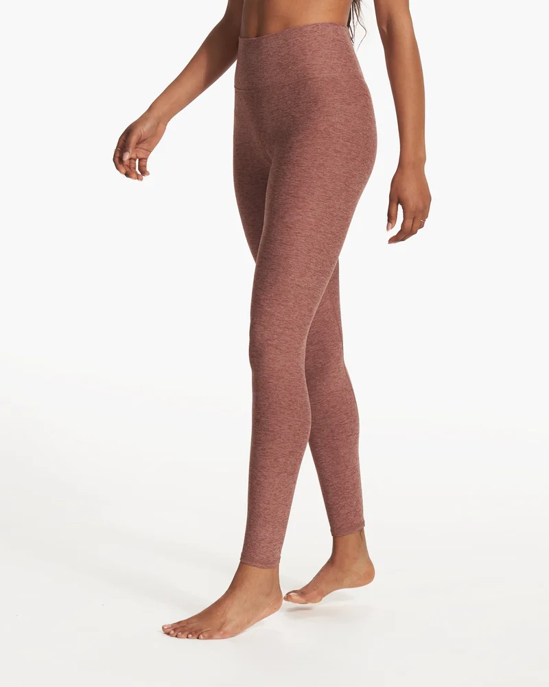Image of Clean Elevation Legging-Long | Hazelnut Heather
