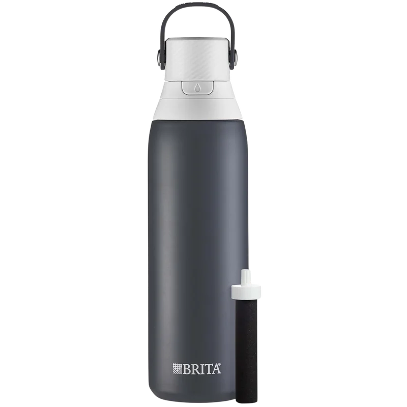 Image of Brita Stainless Steel Water Bottle with Filter Carbon - 32 oz Bottle