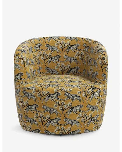 Rue Swivel Chair-Jade Tapestry