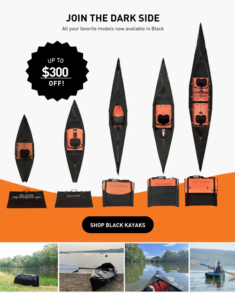 New Deal of the Week! Save 15% OFF Black Edition Kayaks. Sleek, dark, ready to embark!