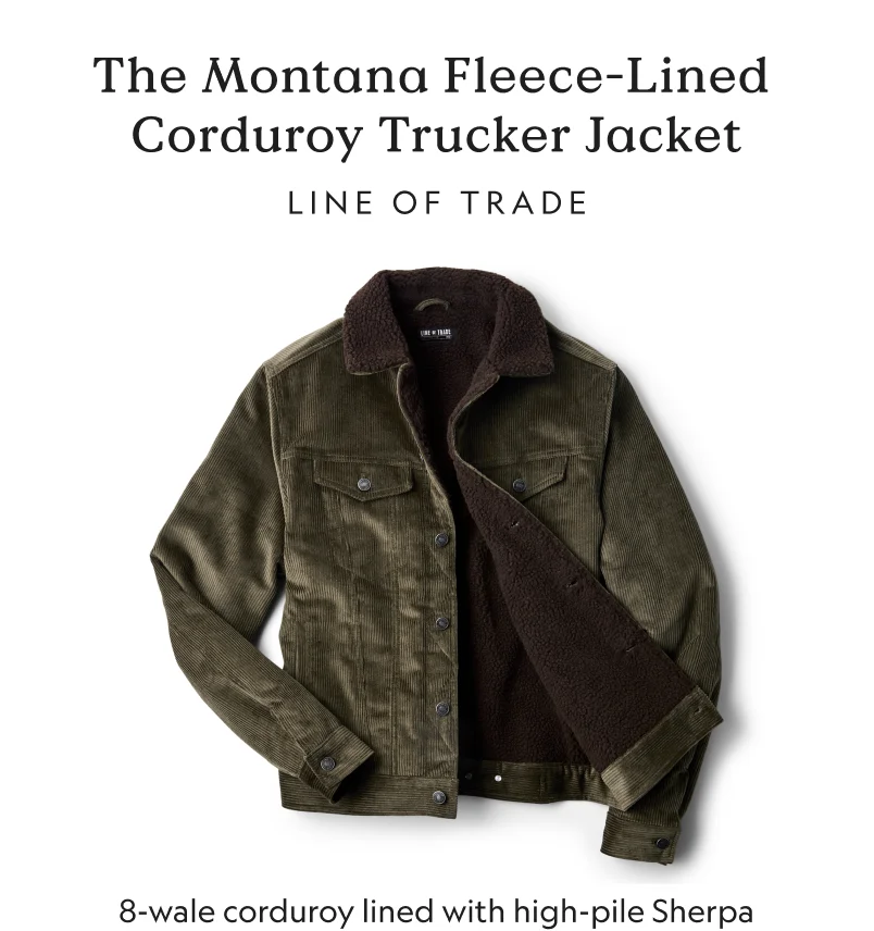 The Montana Fleece-Lined Corduroy Trucker Jacket