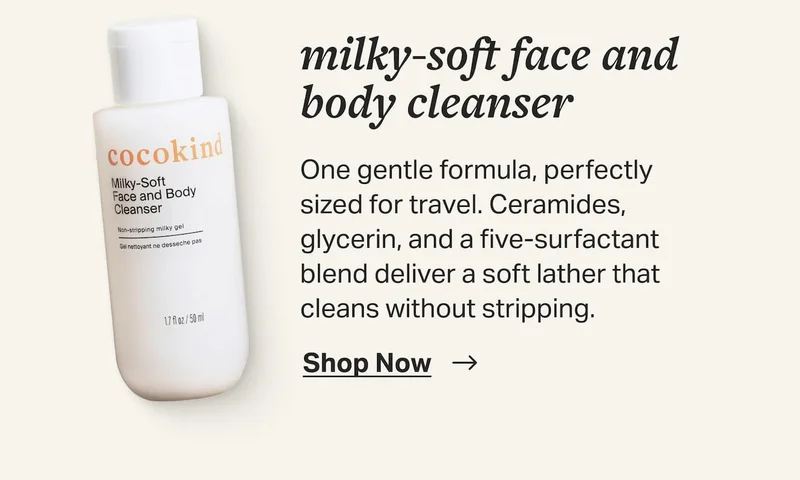 milky-soft face and body cleanser