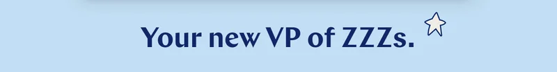 Your new VP of ZZZs. >>