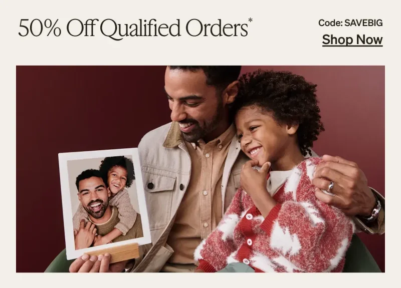 50% Off Qualified Orders