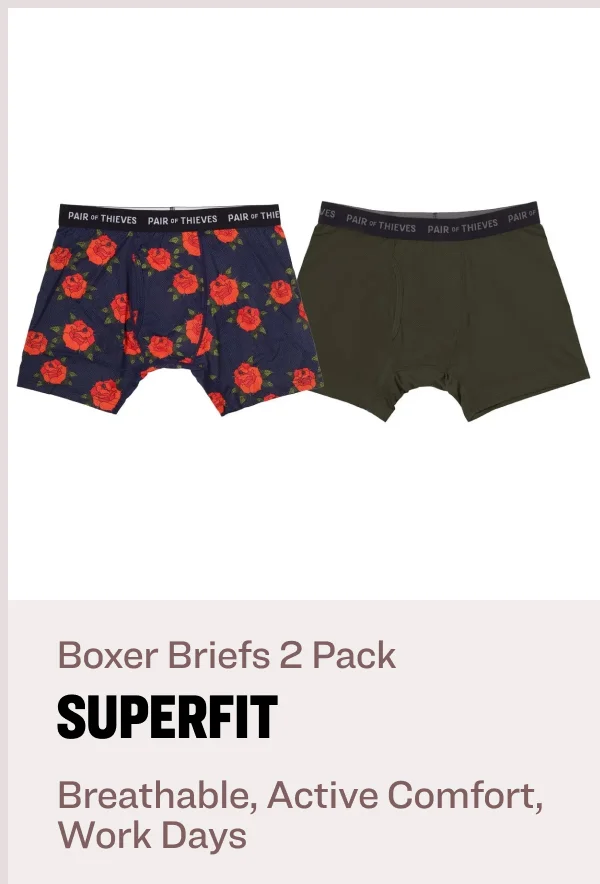 With all these cooling comfort, sweat control and fit features, it’s no wonder fanBoxer Briefs 2 Pack Breathable, Active Comfort, Work Days