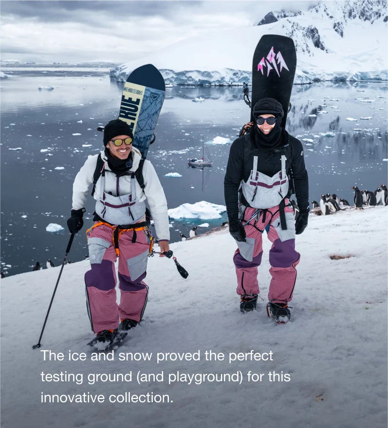The ice and snow proved the perfect testing ground (and playground) for this innovative collection.