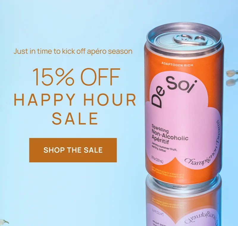 15% off happy hour sale