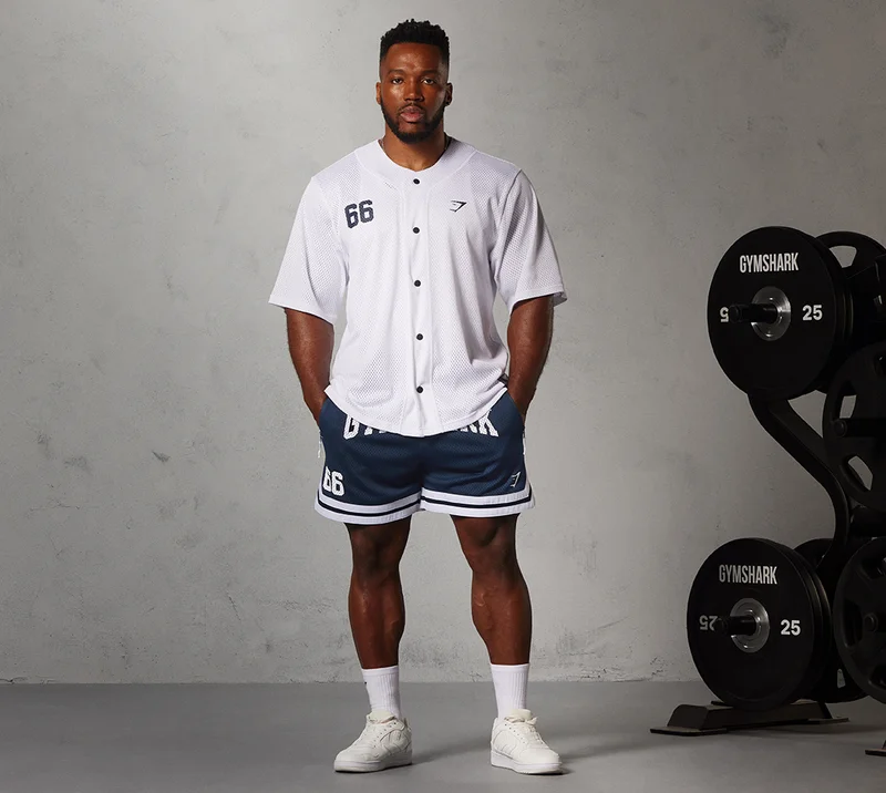 Model wearing Varsity set.