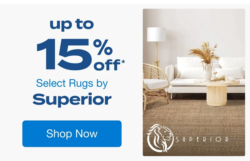 Up to 15% Off Select Rugs by Superior*