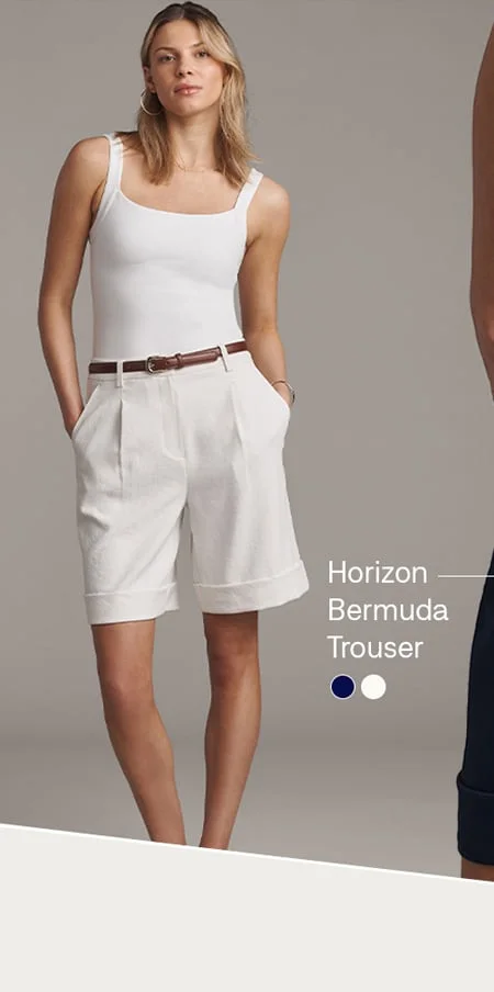 Horizon Bermuda Trouser - Snow White